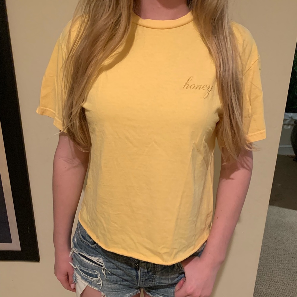 Brandy Melville Yellow “Honey” T-Shirt